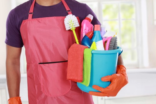 Commercial cleaners servicing a local business premises in Tjohnswood