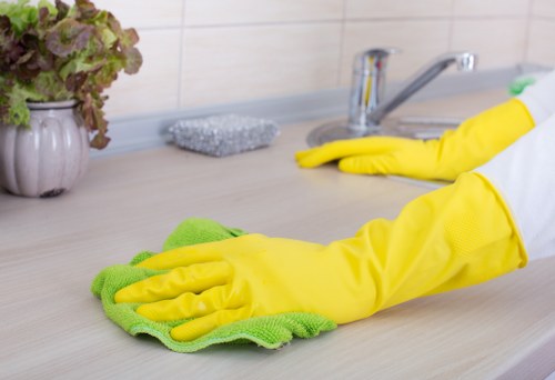 Local cleaners preparing a property for handover in Tjohnswood