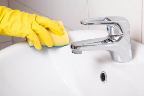 Local technician treating a stubborn stain in a Tjohnswood property