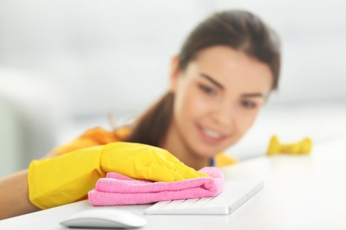 Desk, meeting room, and communal office cleaning service in Tjohnswood